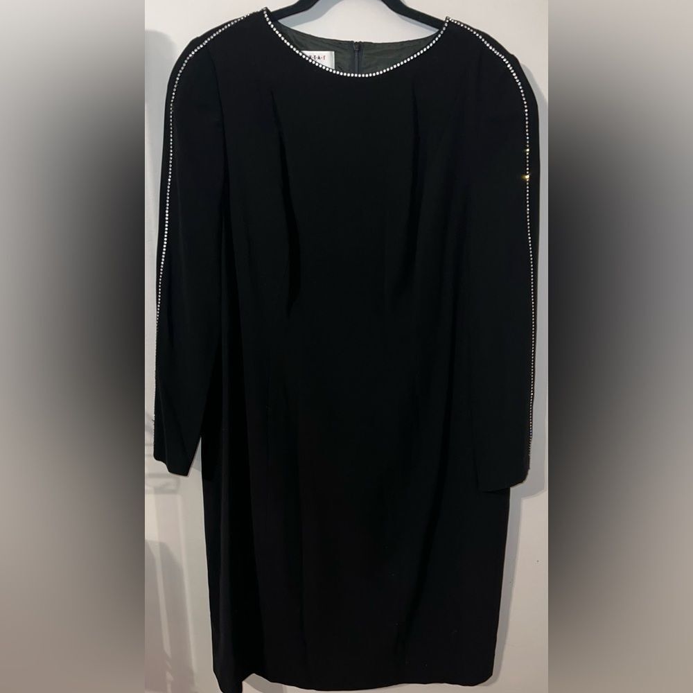 Vintage Linea F Black Dress with Bling Details